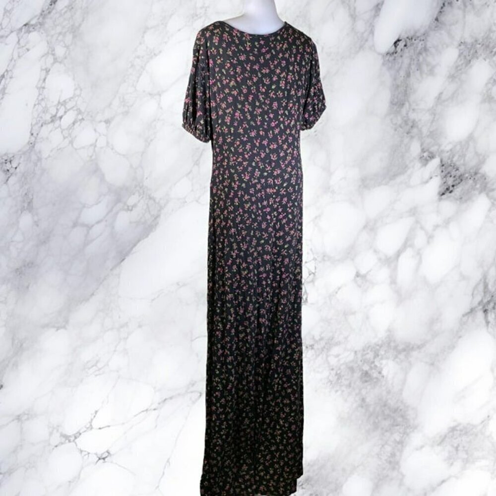 NastyGal Floral Print Square Neck Fitted Jumpsuit - Picture 7 of 12